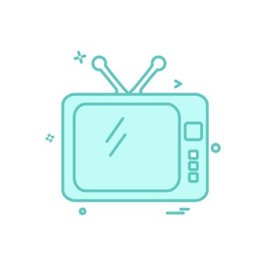 TV simgesi tasarım vektörü