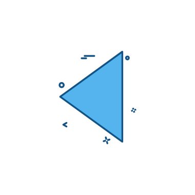 Sol ok simgesi tasarım vektörü