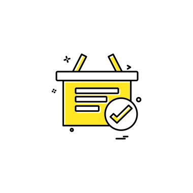 Alışveriş simgesi tasarım vektörü