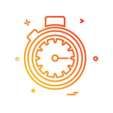 saat düz ikon vektör illüstrasyonu 