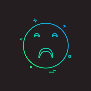Emoji simgesi tasarım, vektör çizim