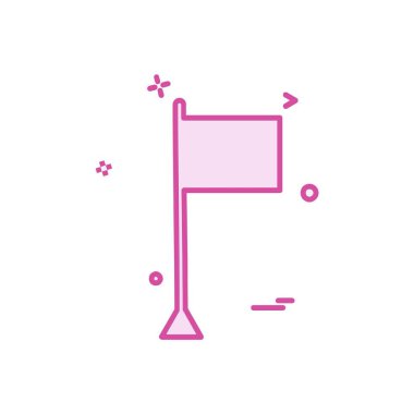 Bayrak simgesi tasarım vektörü