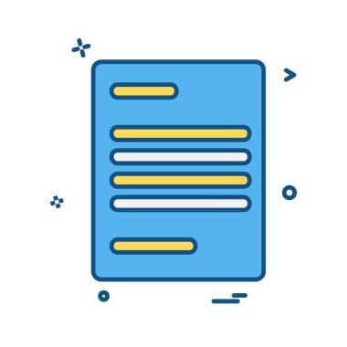 Belge simgesi tasarım vektörü