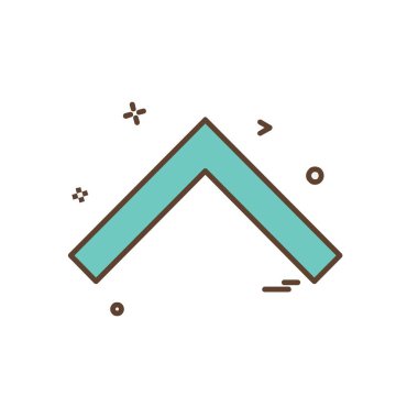 Yukarı ok simgesi tasarım vektörü