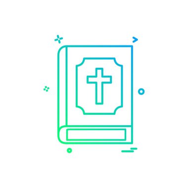 Kutsal İncil simge tasarlamak vektör