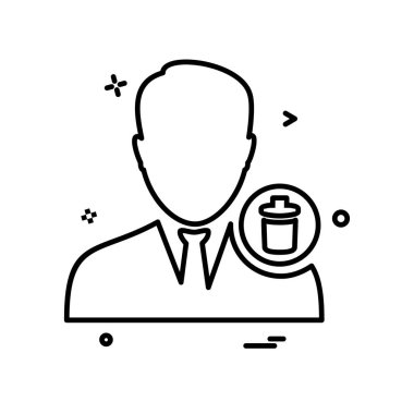 Avatar erkek simge tasarım vektörü