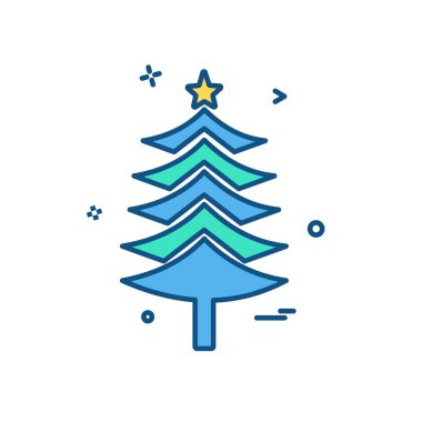 Noel ağacı simge tasarlamak vektör
