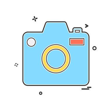 Kamera simgesi tasarım vektörü