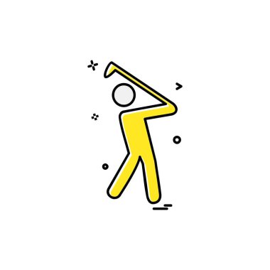 Golf simge tasarlamak vektör