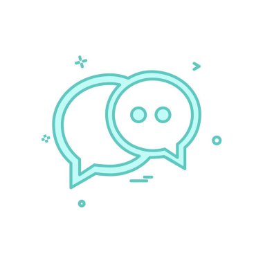 Sohbet sms metin web simgesi vektör tasarımı