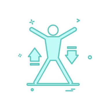 Fitness simgesi tasarım vektörü