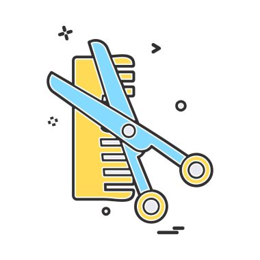 Tarak simge tasarlamak vektör 