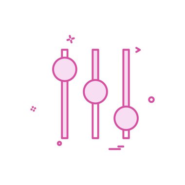 Eşitleştirici simge tasarım vektörü