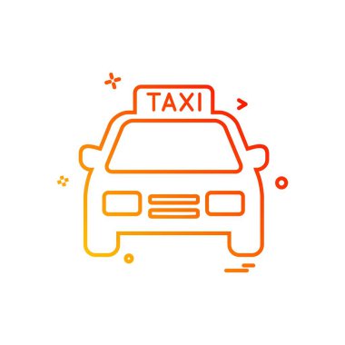 Taksi simgesi tasarım vektörü