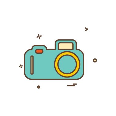 Kamera simgesi tasarım vektörü