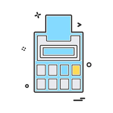 Hesap makinesi simgesi tasarım vektörü 