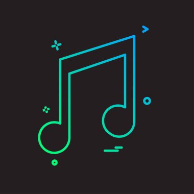 Müzik simge tasarlamak vektör