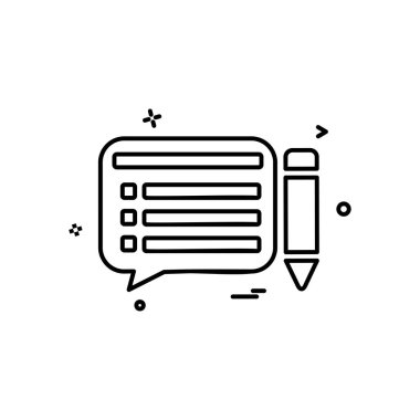 İleti simge tasarlamak vektör