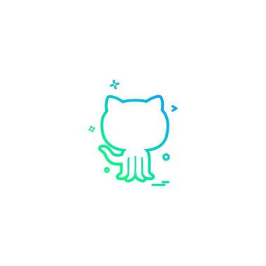 Github simge tasarım vektörü