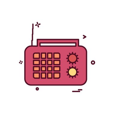 Radyo simge tasarlamak vektör