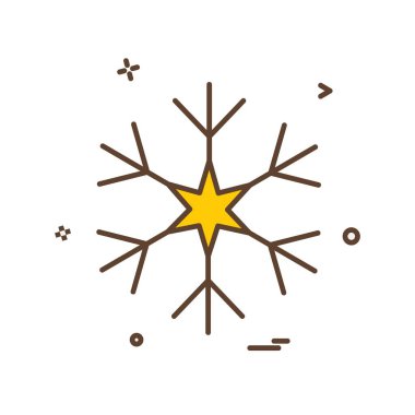 Beyaz arka plan üzerinde Snow flake simge vektör