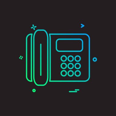 Telefon simgesi tasarım vektörü