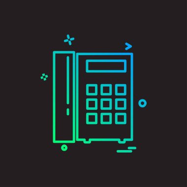 Telefon simgesi tasarım vektörü