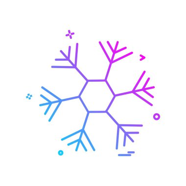 Kar tanesi simge vektör beyaz arka plan üzerinde