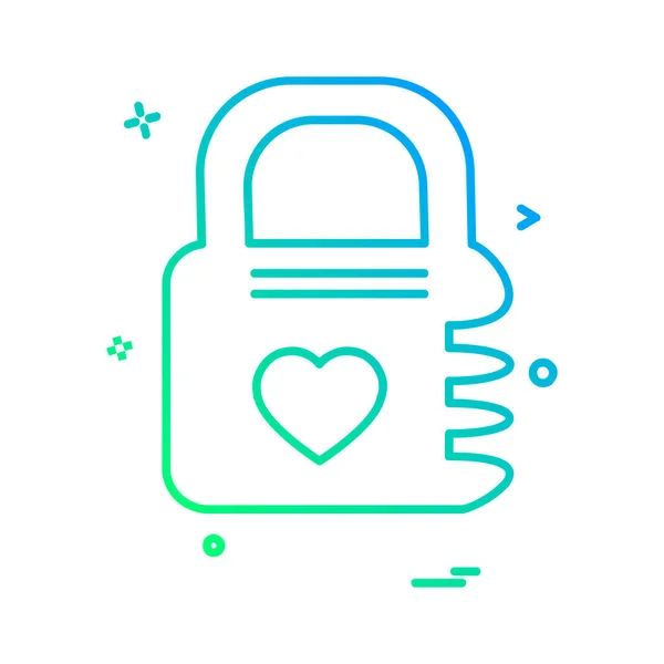 Lock Flat Icon Vector Illustration — Stock Vector