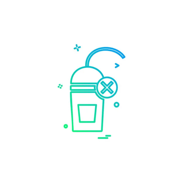 Drink Pictogram Ontwerp Kleurrijke Vectorillustratie — Stockvector