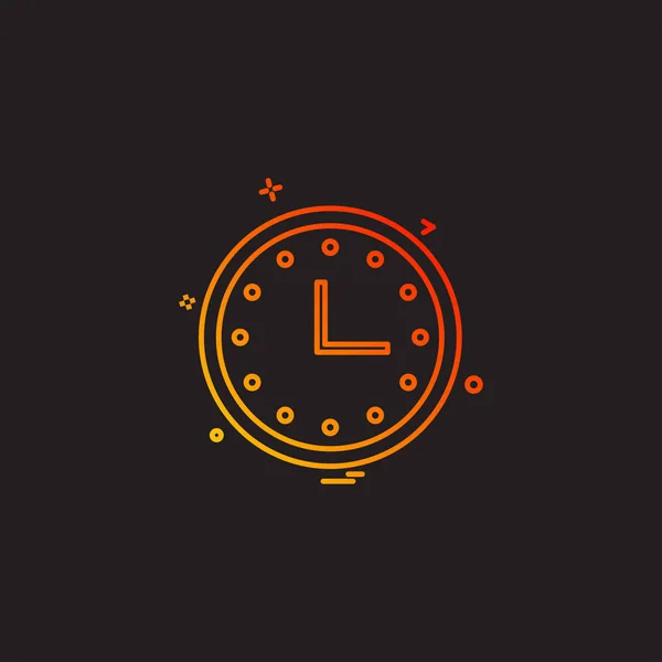 Uhr Flache Icon Vektor Illustration — Stockvektor