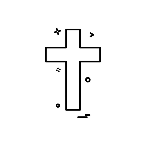 Θρησκεία Σταυρός Διάνυσμα Χριστιανική Εικονίδιο Σχεδιασμός — Διανυσματικό Αρχείο