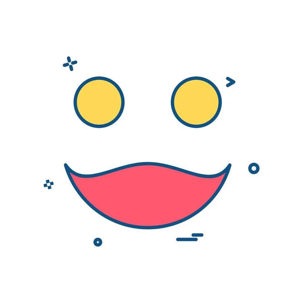 Happy Emoji Icon Design Colorful Vector Illustration — Stock Vector