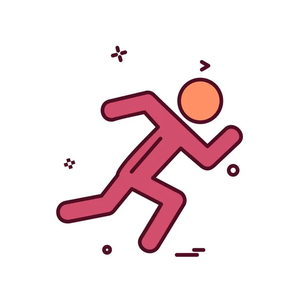 Running Icon Design Vektorillustration — Stockvektor