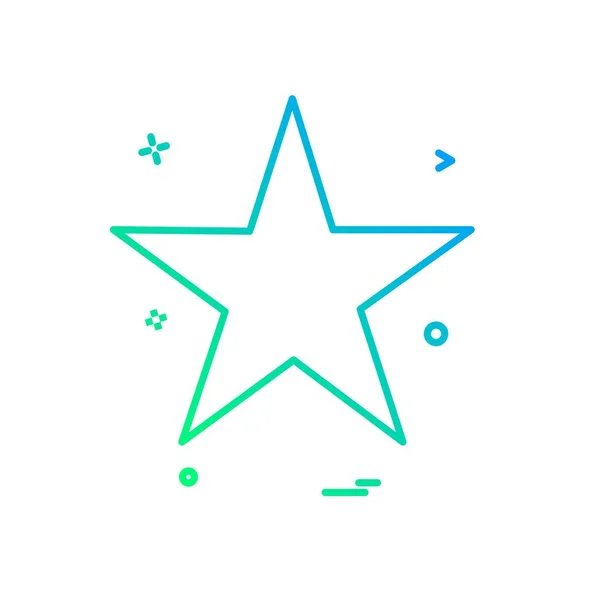 白い背景の上の星のフラット シンプルなアイコン — ストックベクタ