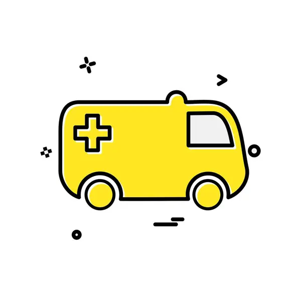 Ambulance Icon Design Vector — Stock Vector