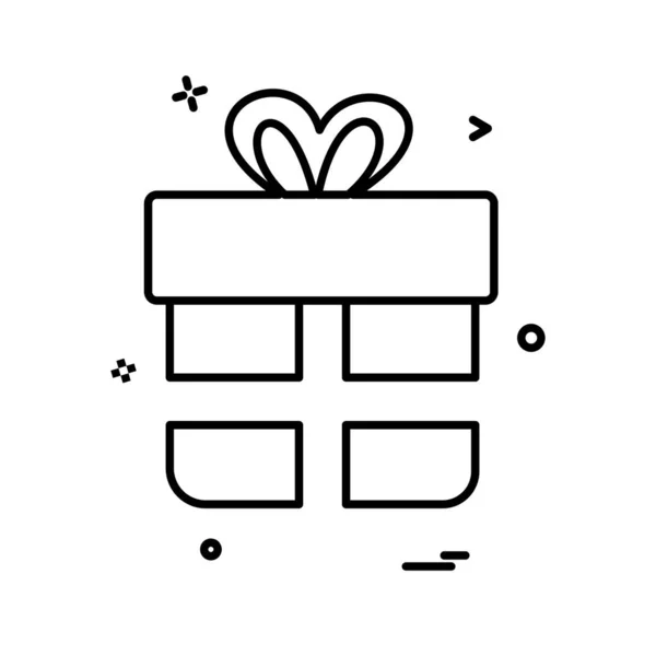 Giftbox Ikony Designu Vektorové Ilustrace — Stockový vektor