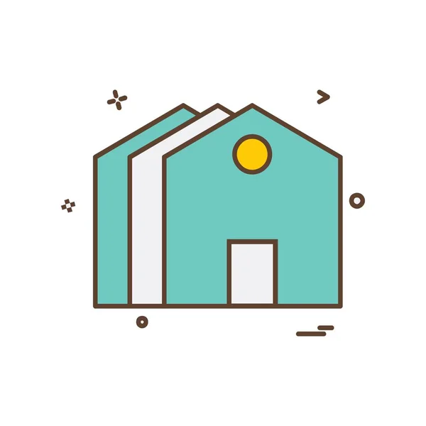 Home Icon Design Vettoriale — Vettoriale Stock