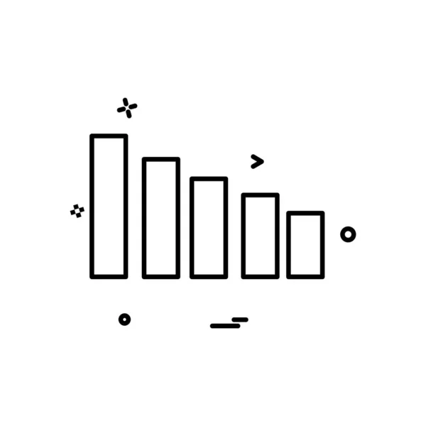 Business Graph Symbol Design Vektor Illustration — Stockvektor