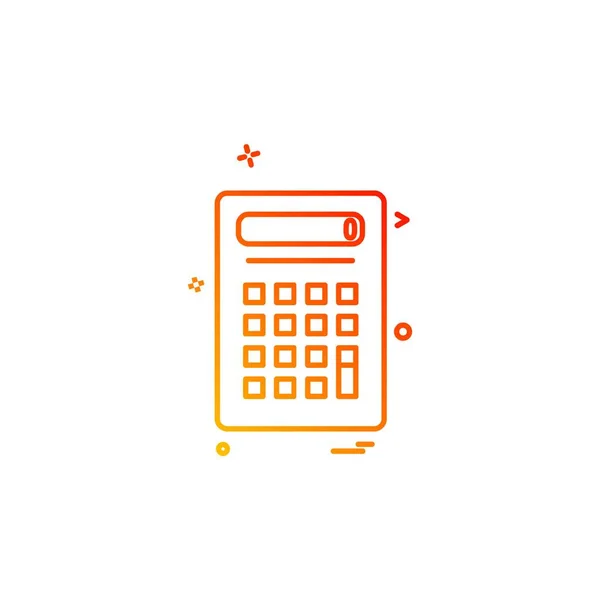 Calculadora Icono Diseño Vector — Vector de stock