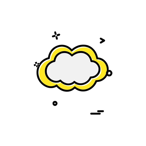 Cloud Icon Design Ilustrație Vectorială Colorată — Vector de stoc