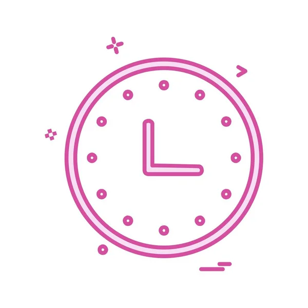 Reloj Icono Plano Vector Ilustración — Archivo Imágenes Vectoriales