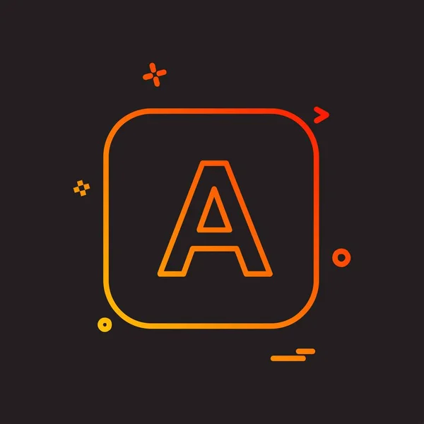 Español Alfabetos Icono Diseño Vector — Vector de stock