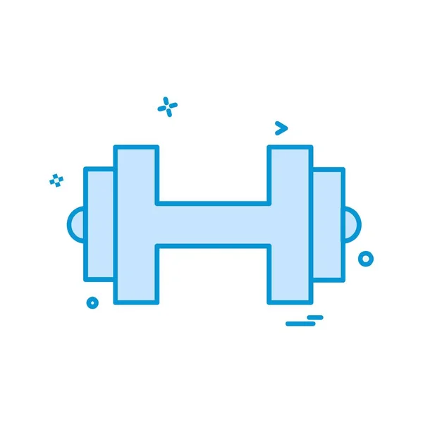 Dumbell Icono Diseño Vector — Archivo Imágenes Vectoriales