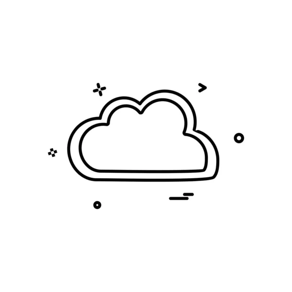 Wolk Pictogram Ontwerp Kleurrijke Vectorillustratie — Stockvector