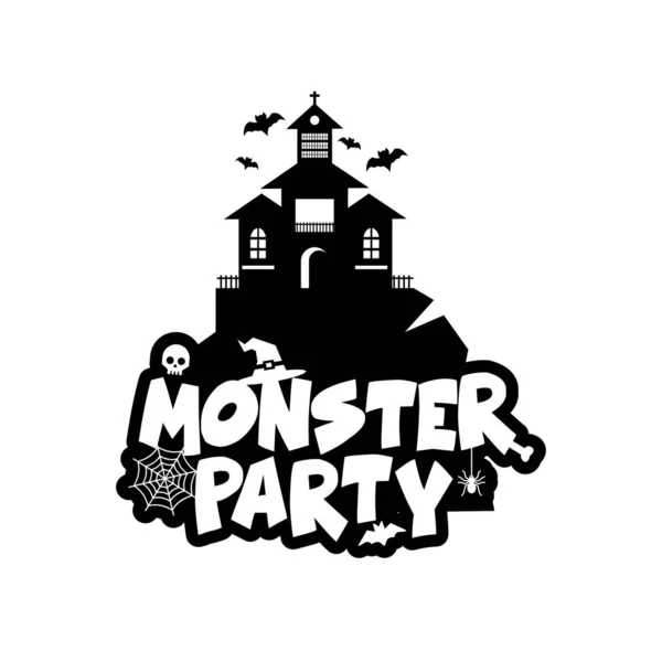 Monster Party Design Mit Kreativem Design Vektor — Stockvektor