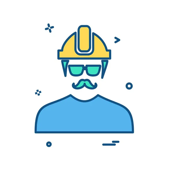 Hombre Avatar Icono Diseño Vector — Archivo Imágenes Vectoriales