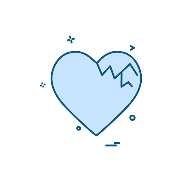 Hart Pictogram Ontwerp Vectorillustratie Voor Valentijn — Stockvector