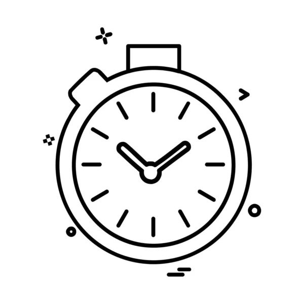 Reloj Icono Diseño Vector — Vector de stock