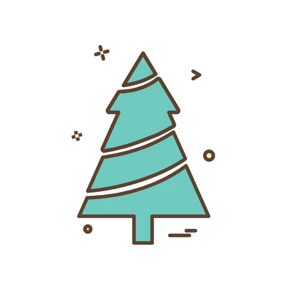 Weihnachtsbaum Symbol Design Vektor — Stockvektor